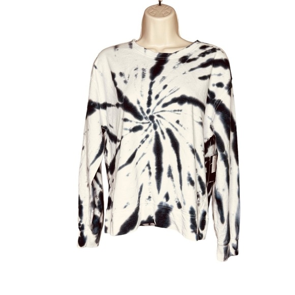 Activ 8 Tie Dye Hookup Sweatshirt Black & White Women’s Size M‎ - Picture 1 of 9